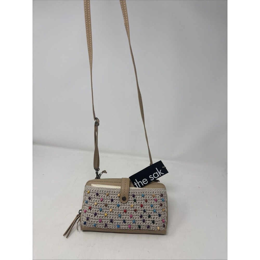 The Sak Iris Smartphone Crossbody Bag Wristlet Hand Crochet Beaded NWT